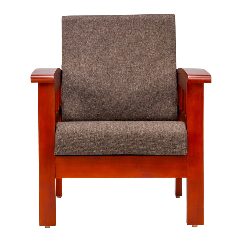 Dallas Pro Classic Wooden Sofa 1 Seater - Honey Finish