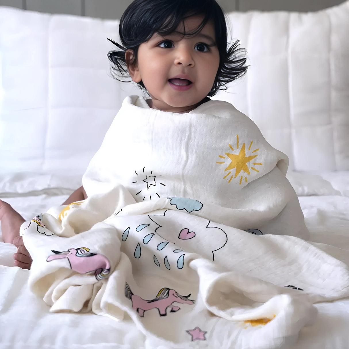 Doctor Towels Bamboo Baby Towel 75 X 75 cm - Unicorn Magic - Image 2 - Buy Online at Chera Home Junction Coimbatore