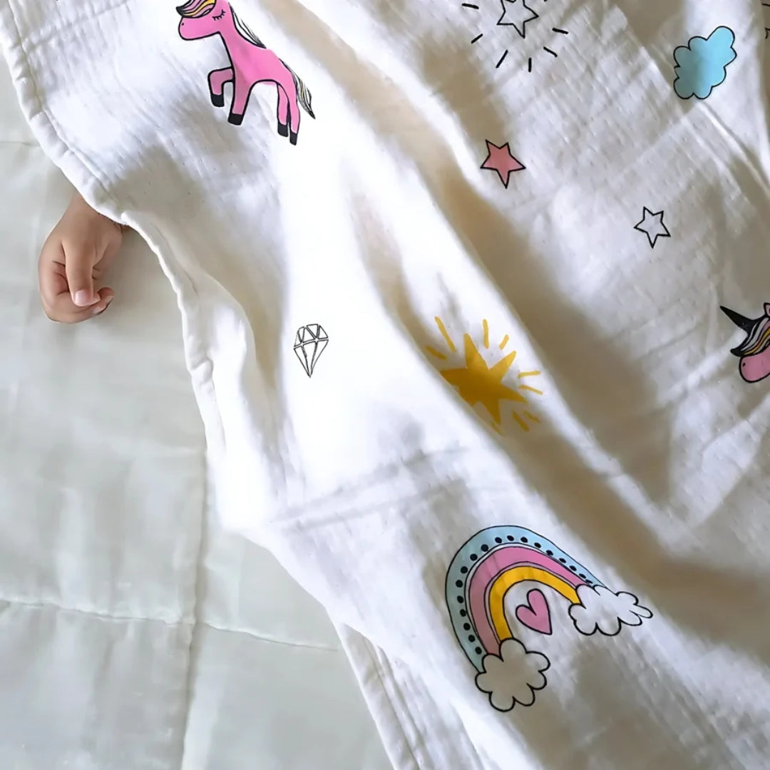 Doctor Towels Bamboo Baby Towel 75X75cm-UnicornMagic_Features1