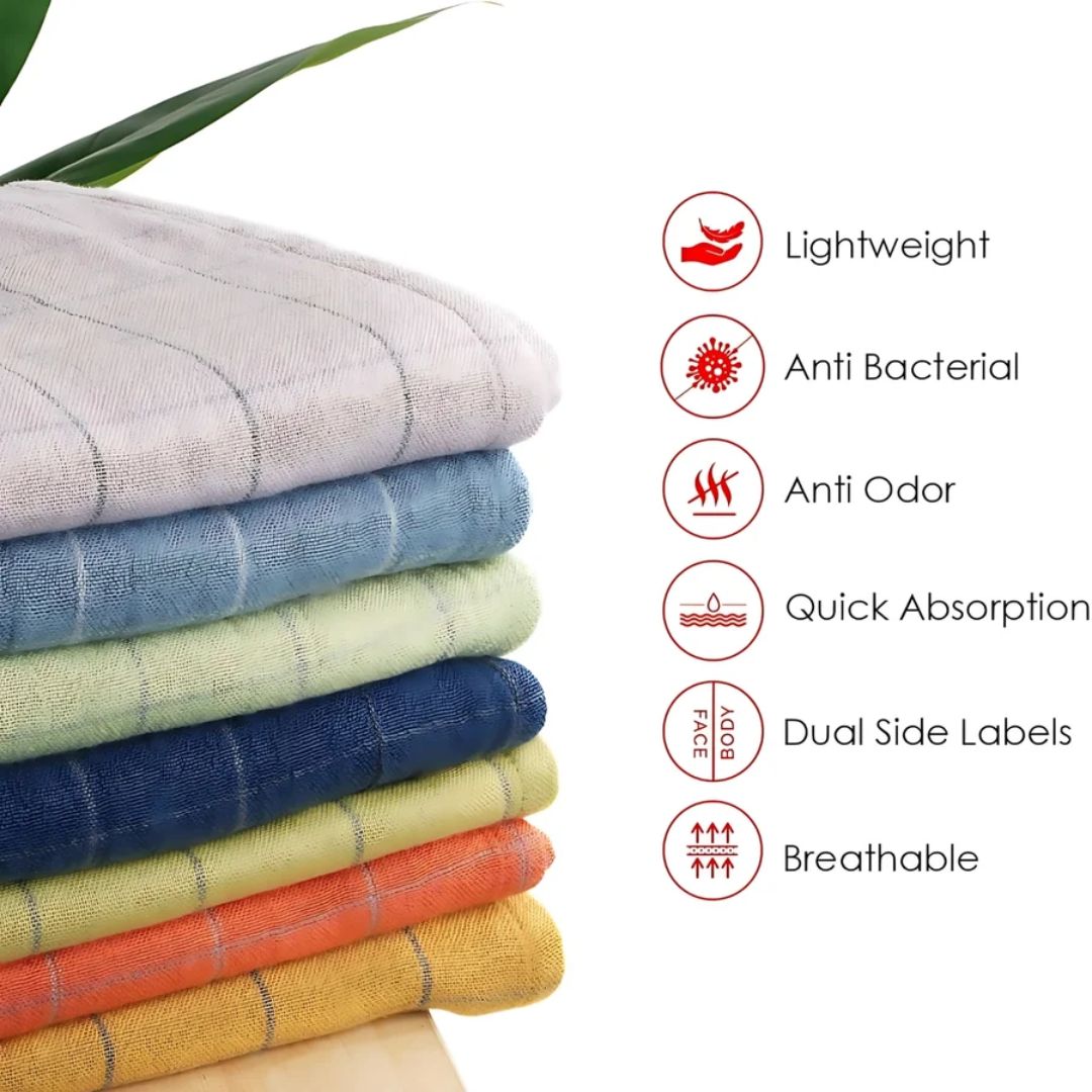 Doctor Towels Banana Double Cloth Bath Towel 75x150cm-FrenchBlue_Features1