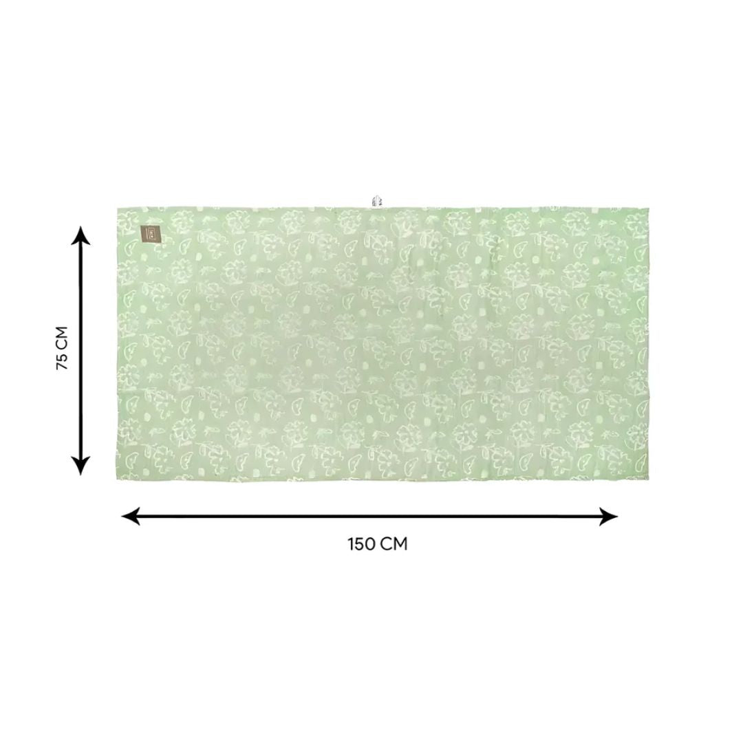 Doctor Towels Banana Jacquard Floral Bath Towel 75X150cm-PastelGreen_Dimension