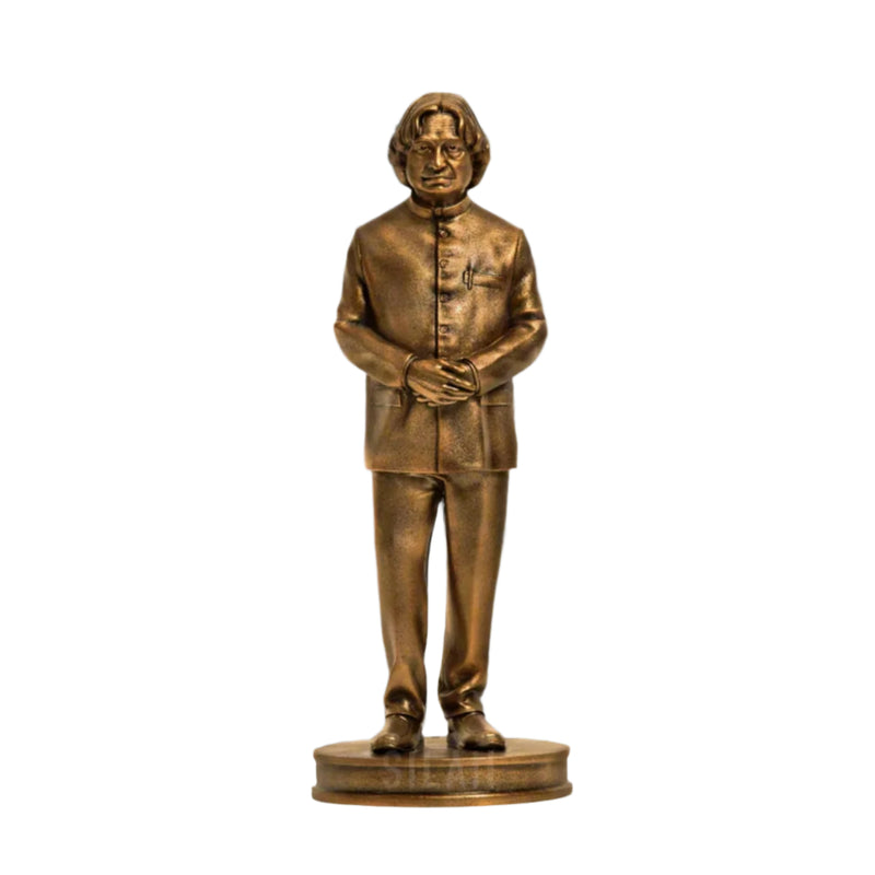 Dr. A.P.J. Abdul Kalam Full Figure 1 Feet Sculpture - Antique Bronze