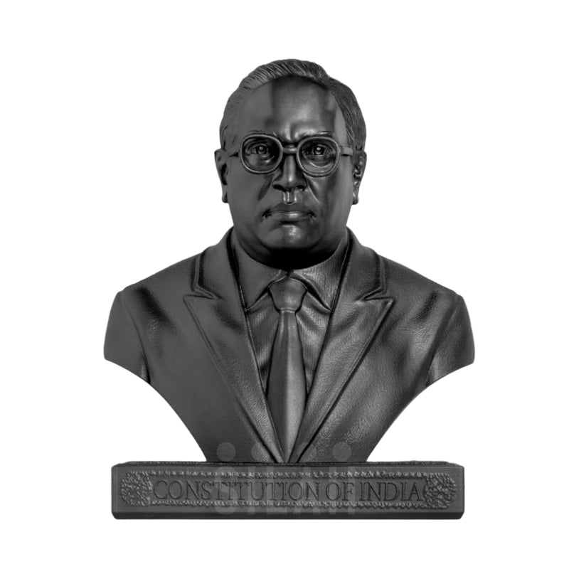 Dr. B.R. Ambedkar Bust 5 In Sculpture - Matte Black