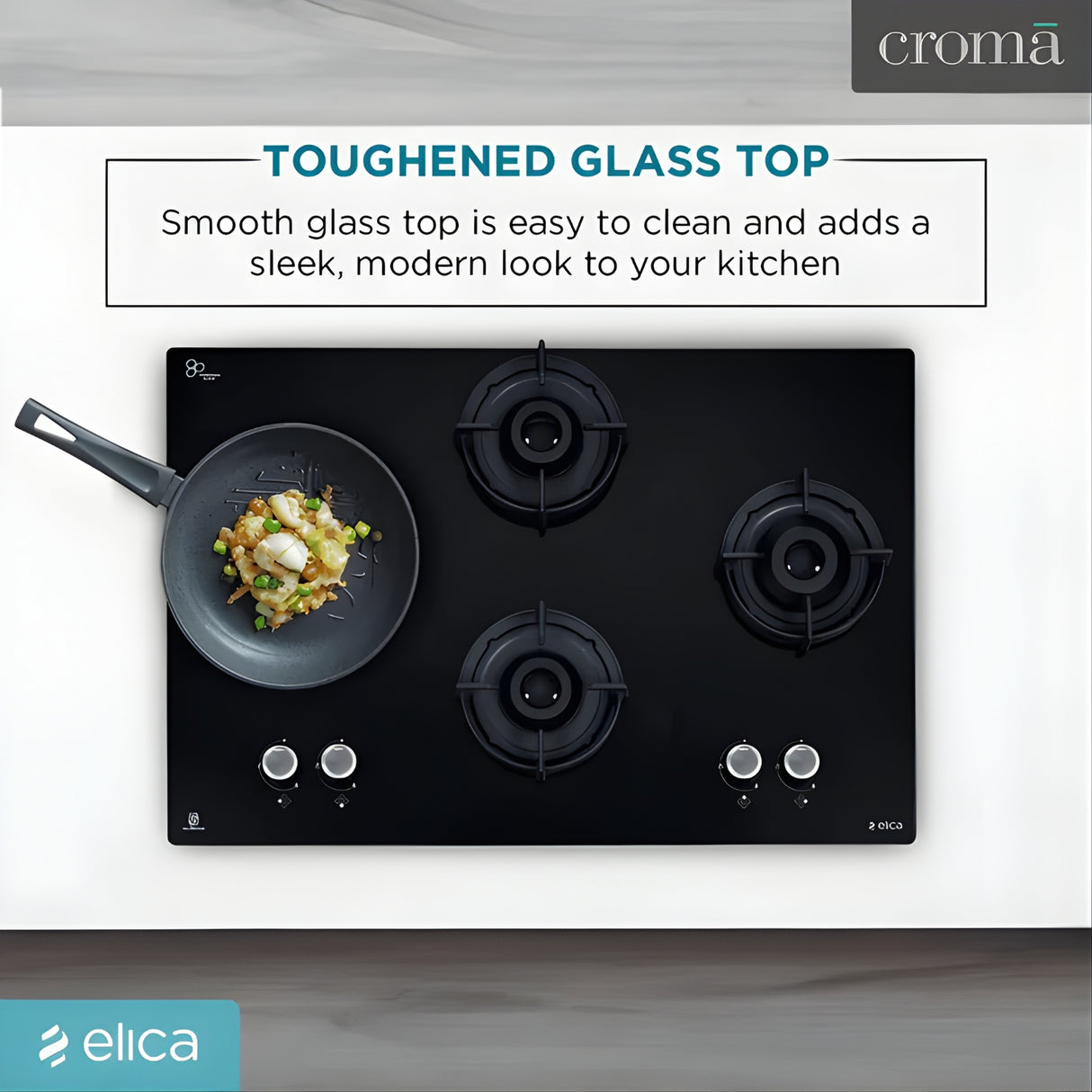 ELICA FLEXI 491 Lotus IND HD Brass 4 Burner Built-in Hob – Black_10