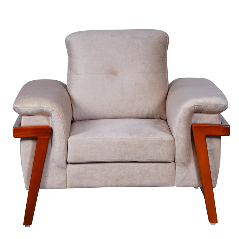 Easton Fabric Sofa 1 Seater - Beige