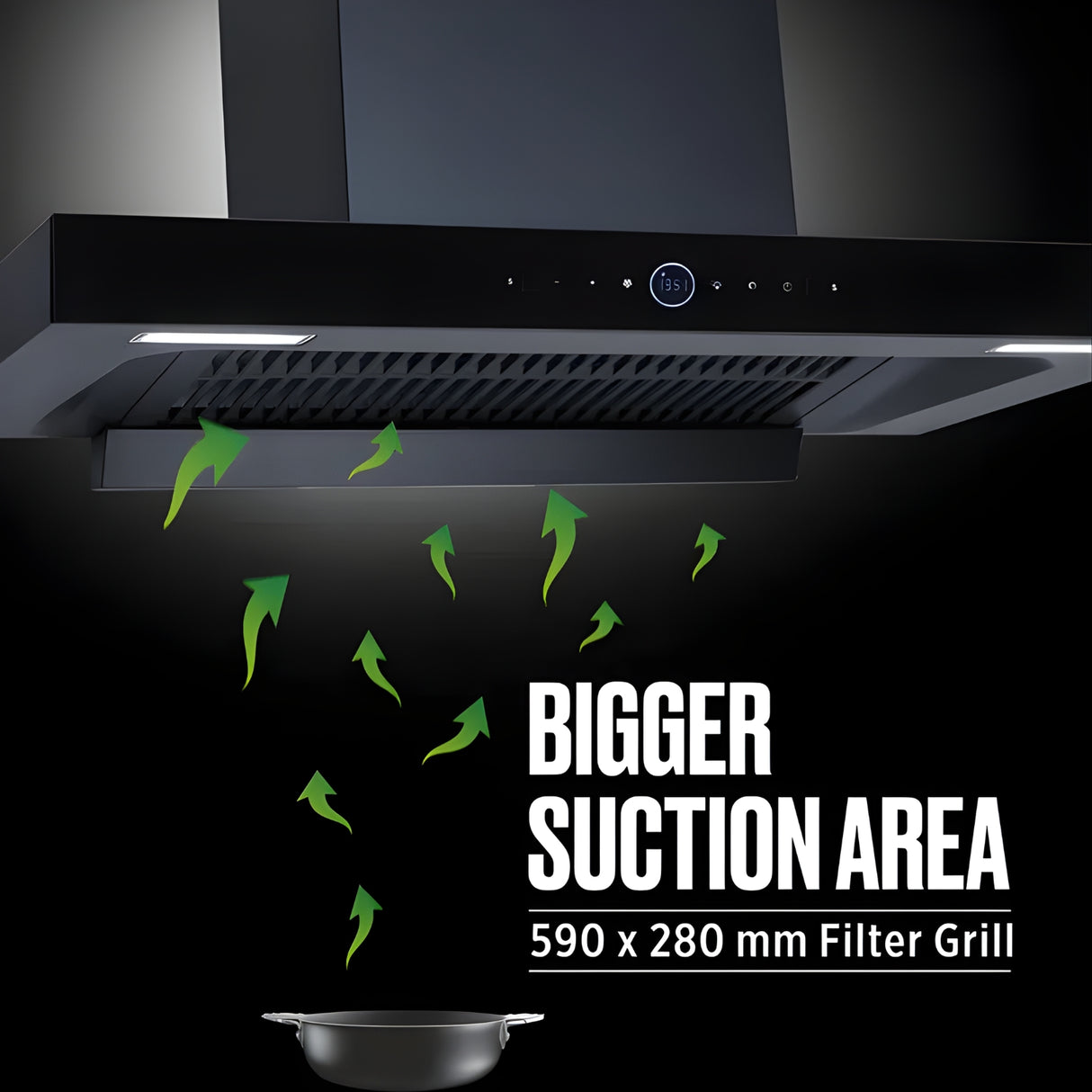 Elica SPT Max Pro Plus FL 900 BLDC HAC LTW MS Nero Full Grill 90 cm BLDC Kitchen Chimney – Black_3