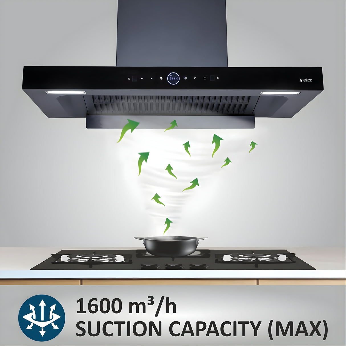 Elica SPT Max Pro Plus FL 900 BLDC HAC LTW MS Nero Full Grill 90 cm BLDC Kitchen Chimney – Black_5