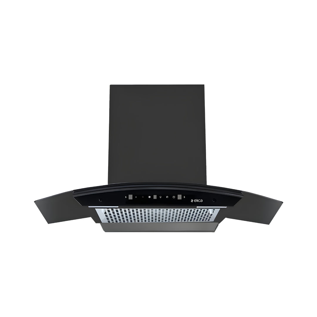 Elica WDFL 900 BLDC HAC LTW MS Nero 90 cm Wall Mounted Chimney – Black_Front View