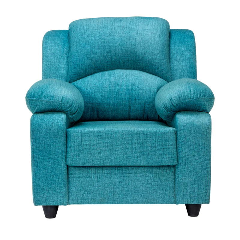 Emden Pro Cozy Fabric Sofa 1 Seater - Blue