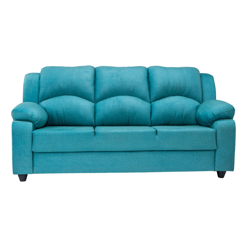 Emden Pro Cozy Fabric Sofa 3 Seater - Blue