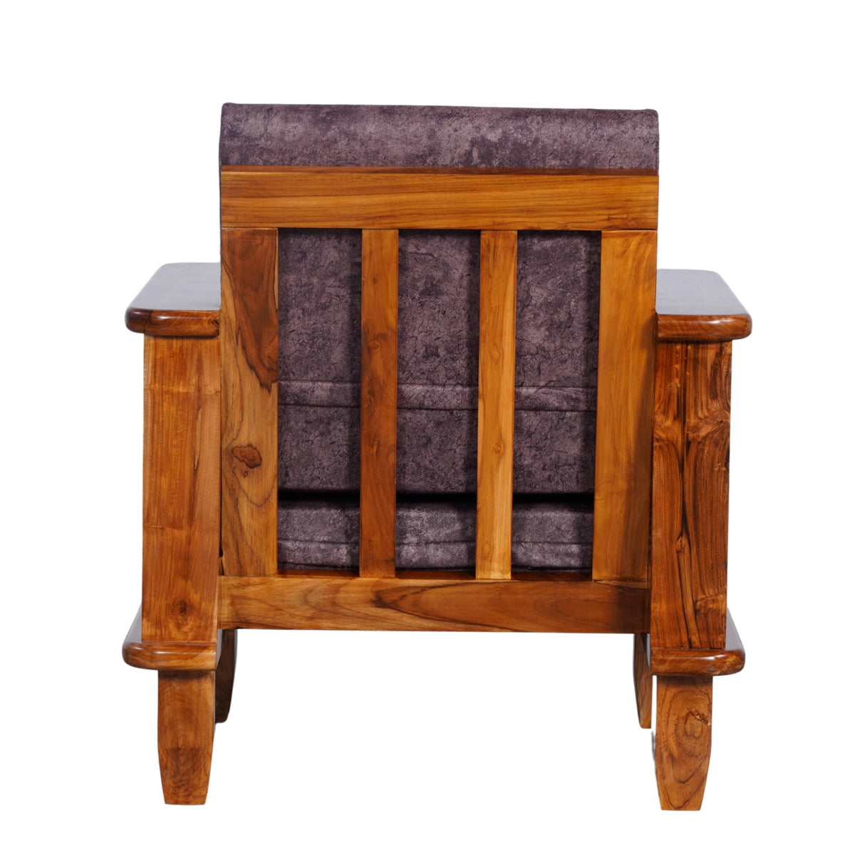 Emerald Wooden Sofa (3+1+1-Seater) - Natural Finish