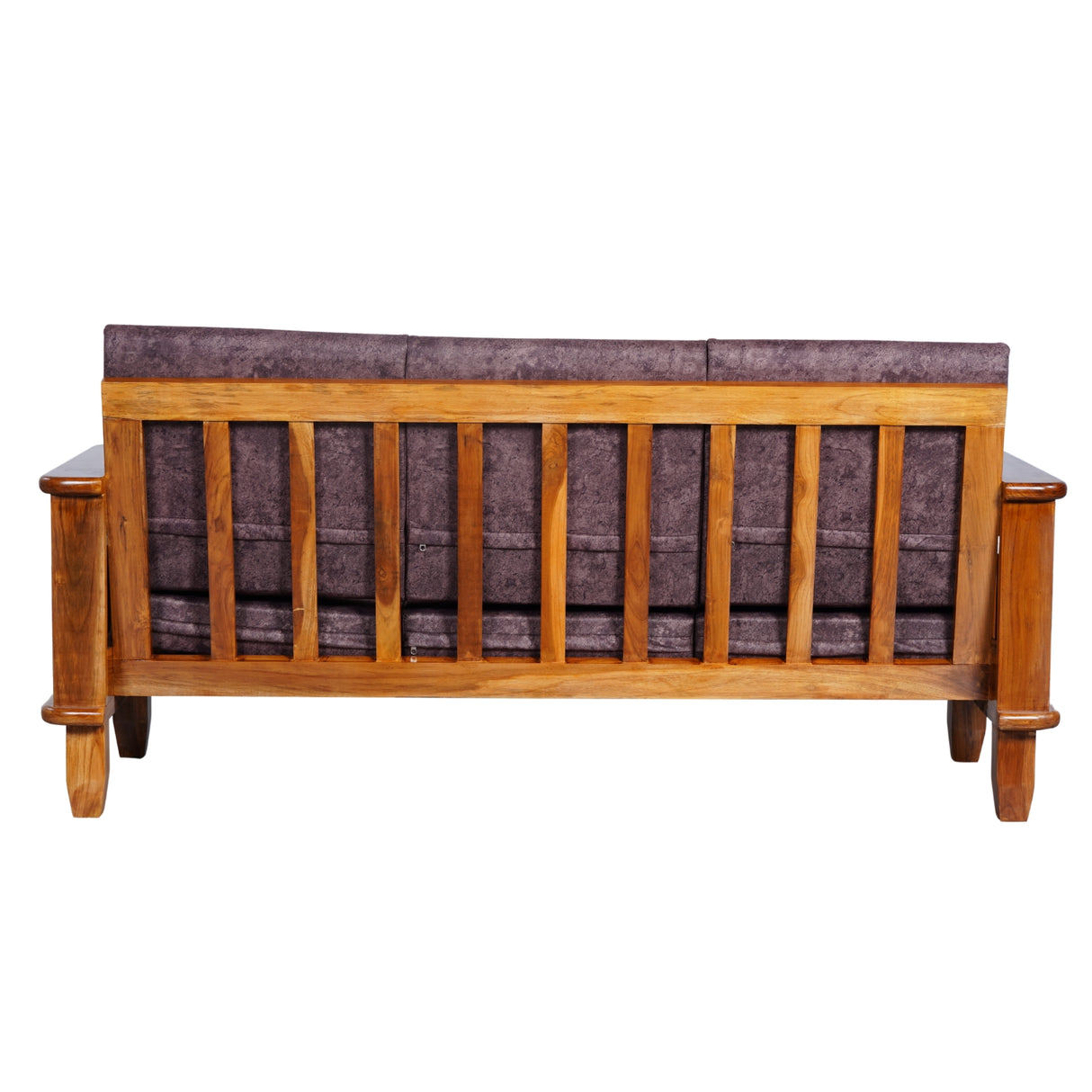 Emerald Wooden Sofa (3+1+1-Seater) - Natural Finish