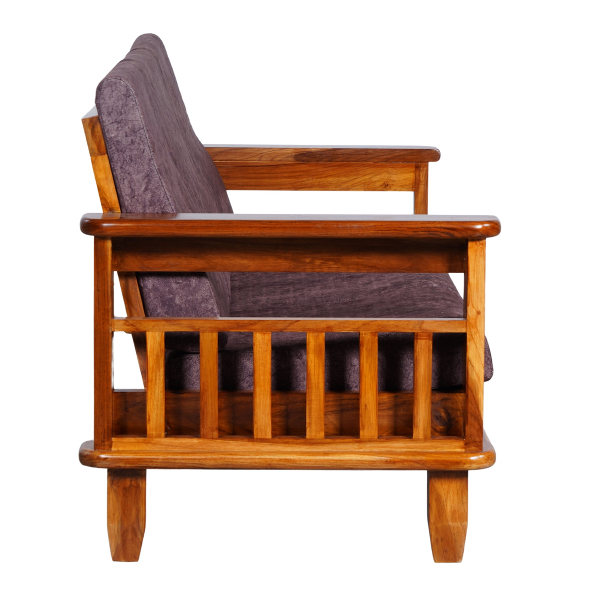 Emerald Wooden Sofa (3+1+1-Seater) - Natural Finish