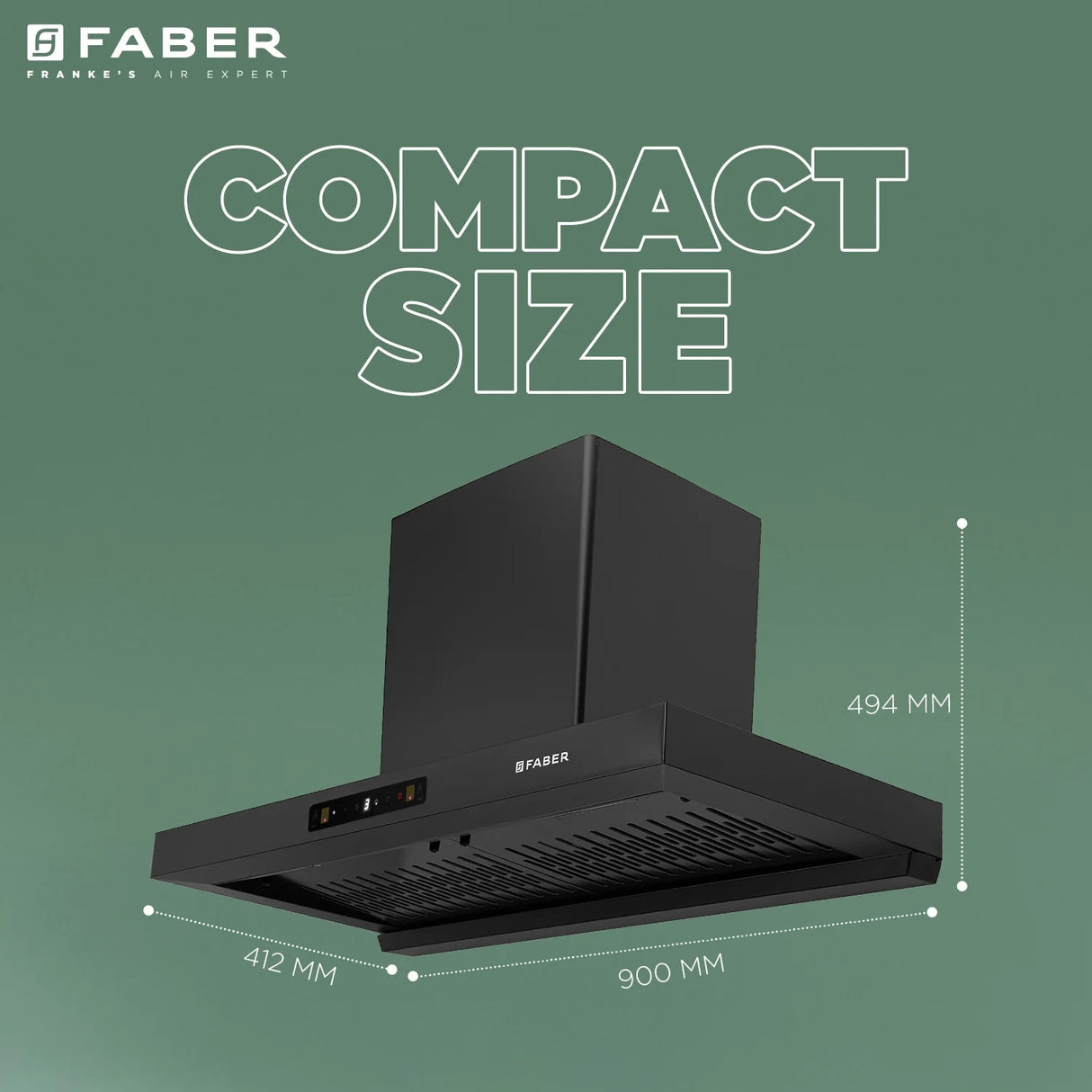 Faber Hood Charm BLDC HC SC FL BK IN 90 cm Filterless Auto-Clean Kitchen Chimney – Black_7