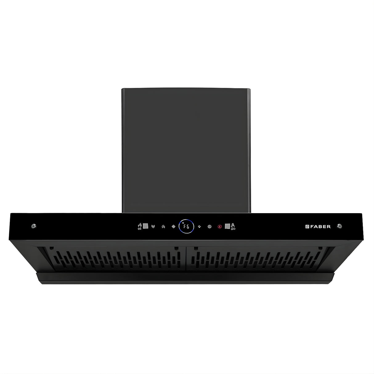 Faber Hood Dazzle HC SC FL BK 90 Wall-Mounted Chimney 90 cm – Matte Black_2