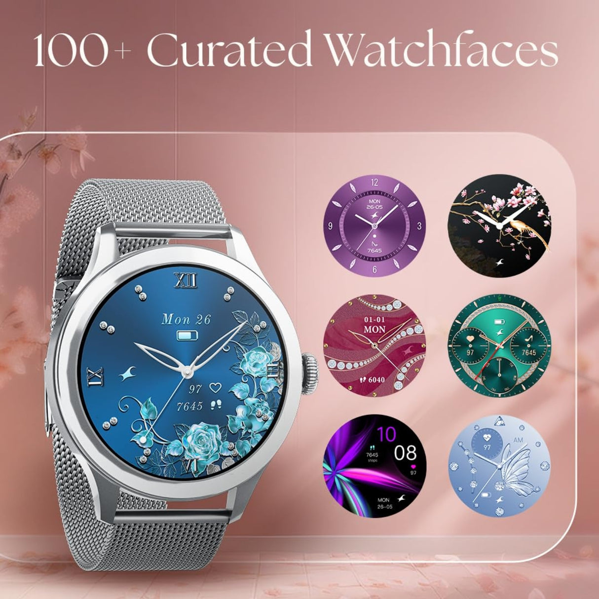 Fastrack Noir Pro with AMOLED Display Bluetooth Calling - Rose Gold - Image 5 - Buy Online at Chera Home Junction Coimbatore