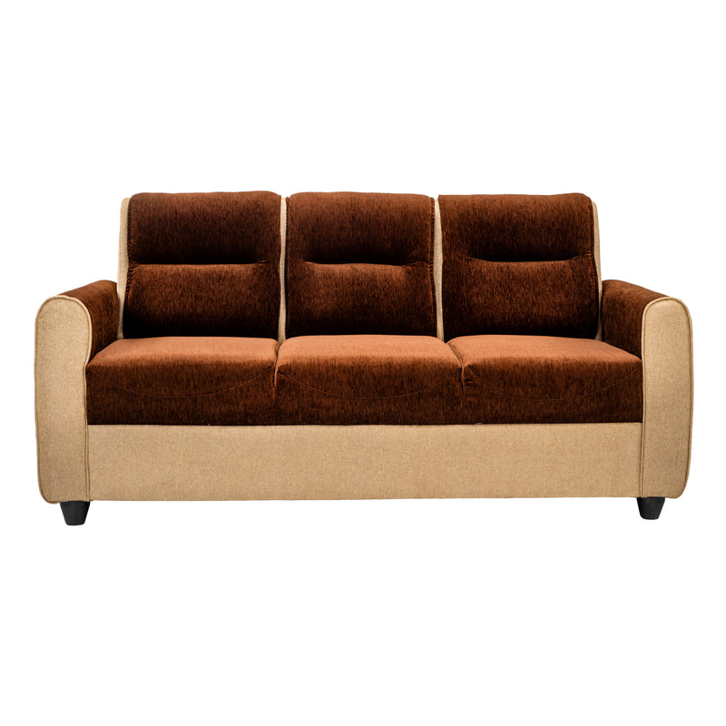 Finland Pro Relax Comfort Fabric Sofa 3 Seater - Brown and Sandal