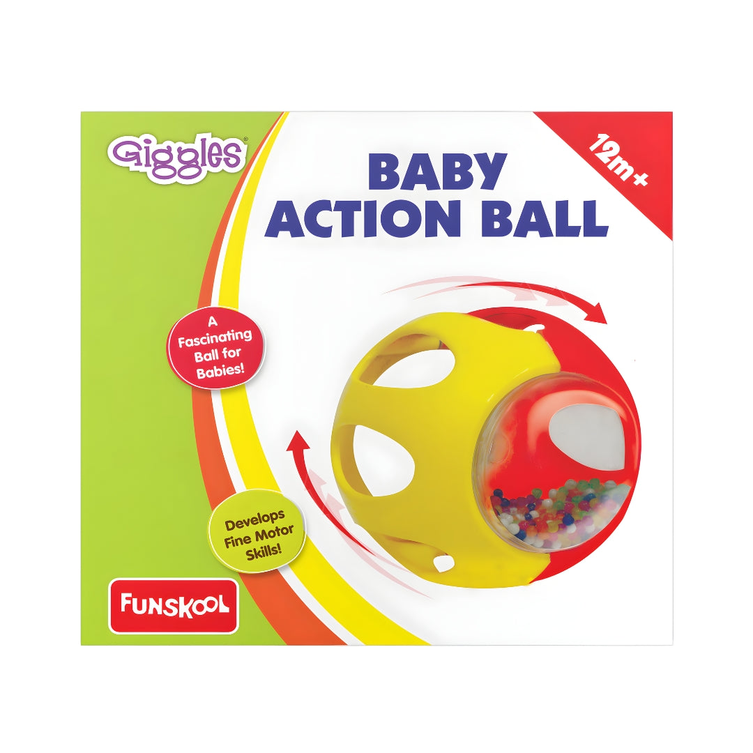 Funskool Giggles Baby Action Ball - Yellow and Red_03