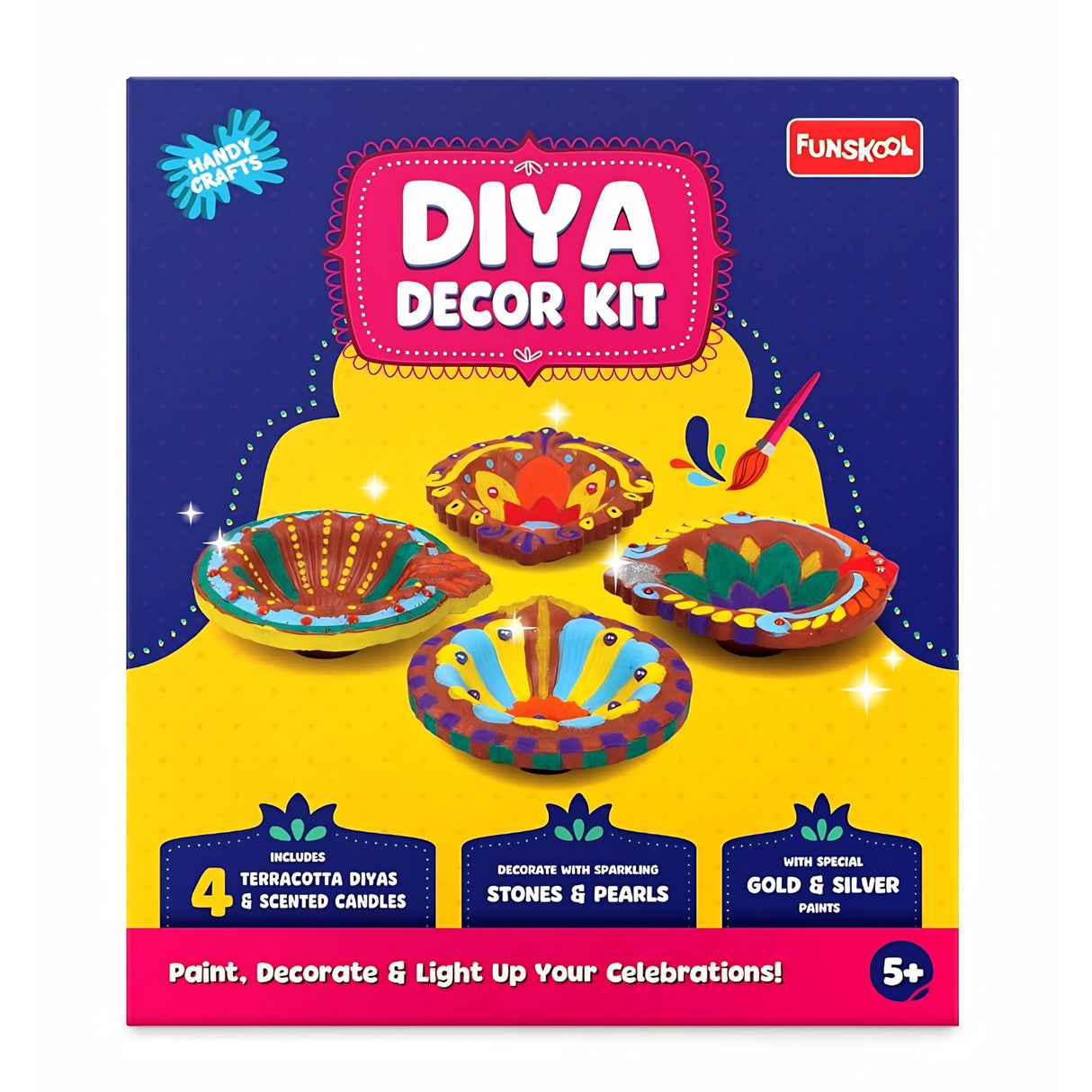 Funskool Handycrafts Diya Decor Kit_3