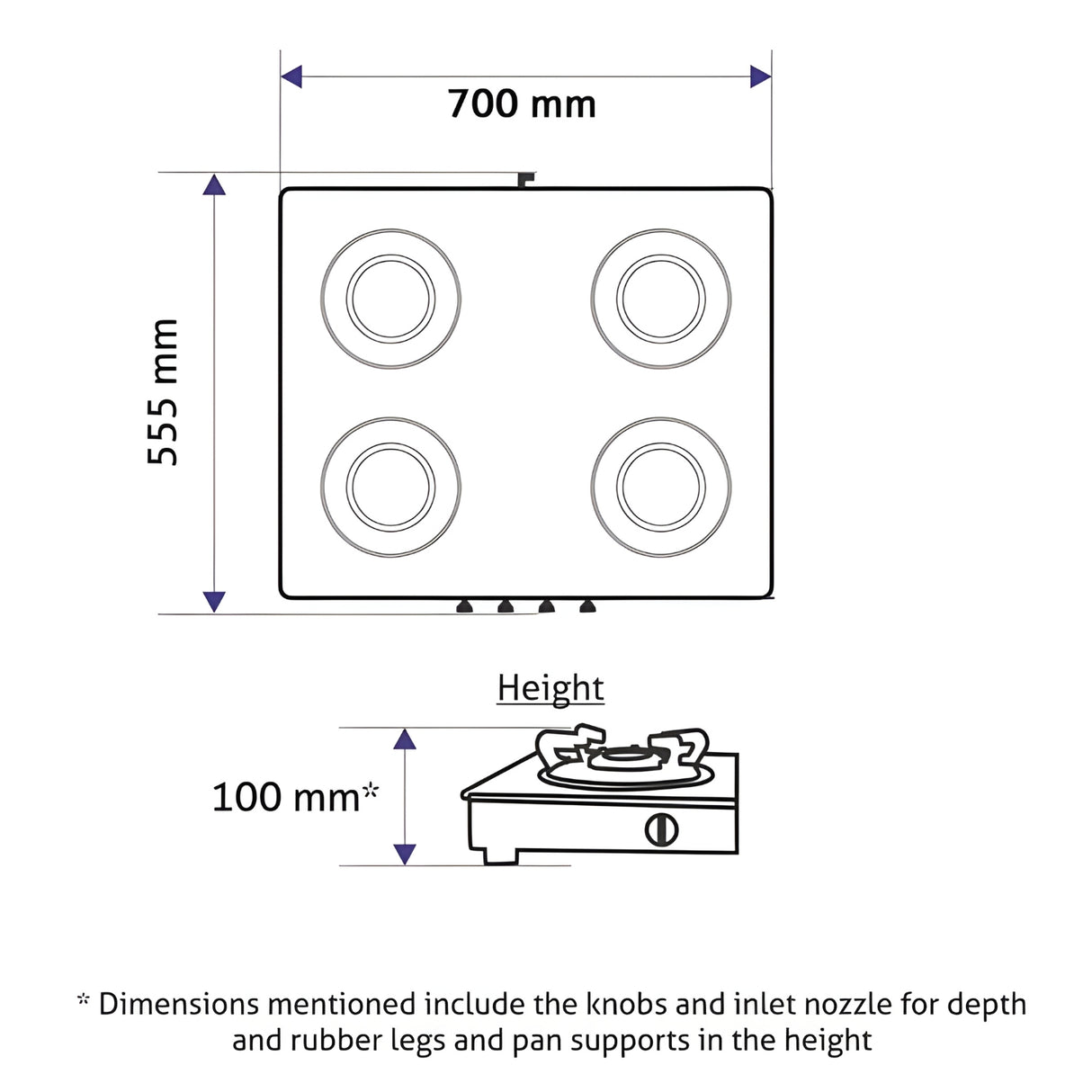 GLEN GL 1047 Ultra Slim 4 Burner Gas Cooktop – Black_9