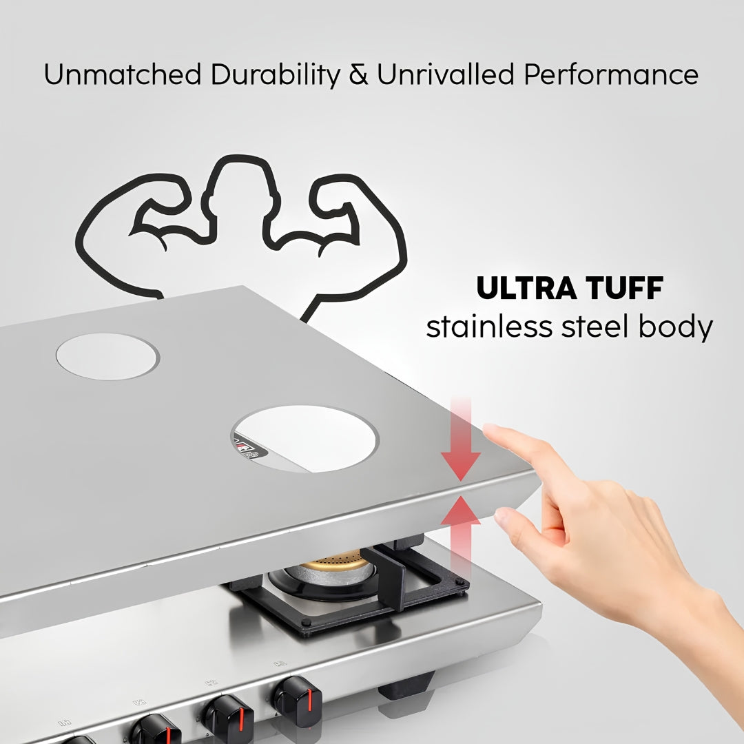 Glen CT1054UTSS Ultra Tuff 4 Burner Cooktop - Silver_6