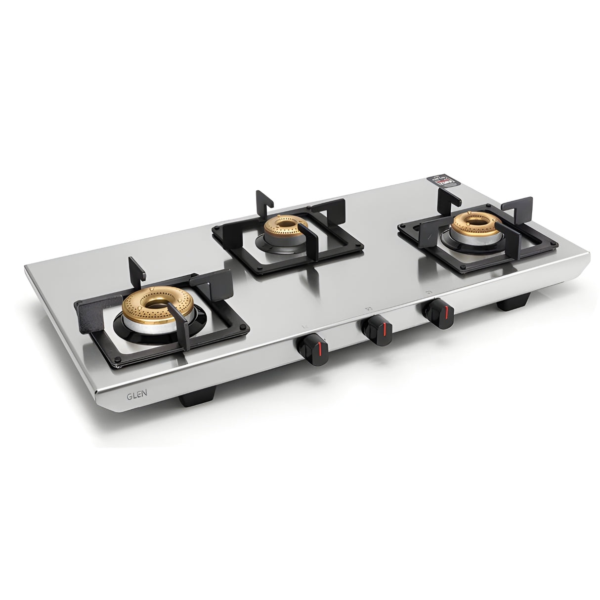 Glen GL 1053 77 Ultra Tuff Stainless Steel 3-Burner Gas Stove – Silver_1