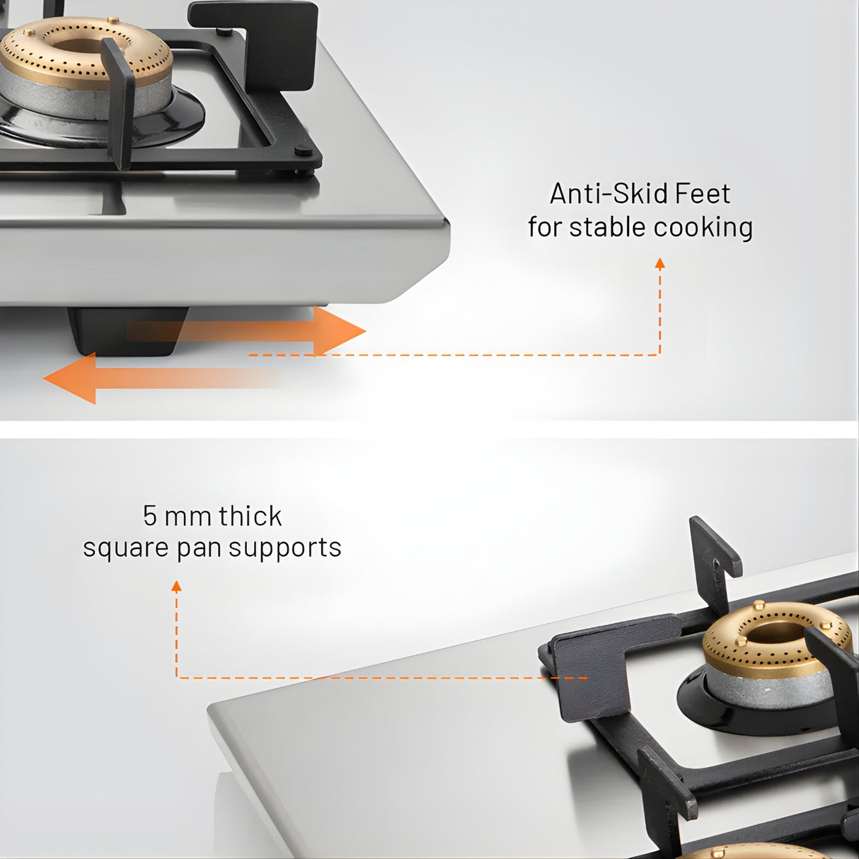 Glen GL 1053 77 Ultra Tuff Stainless Steel 3-Burner Gas Stove – Silver_4