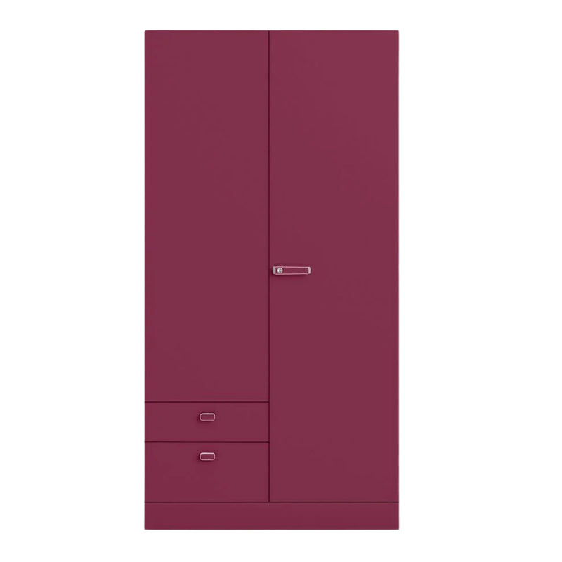 Godrej Auraline Women Premium 2-Door Steel Wardrobe - Textured Berry