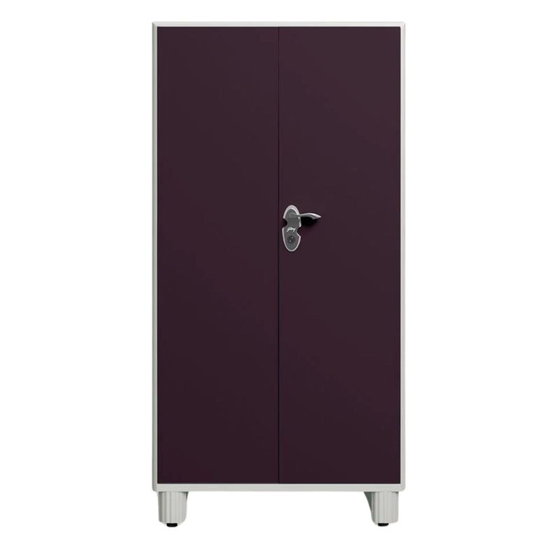 Godrej H1 2-Door Steel Wardrobe - Textured Shellwine Red