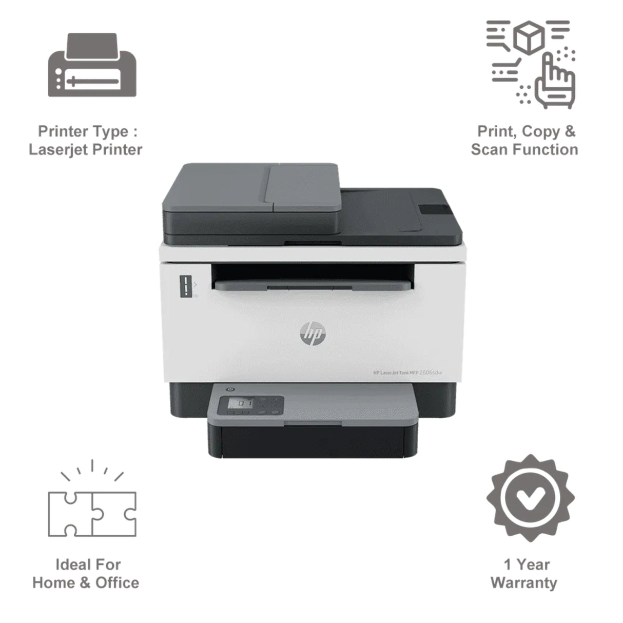 HP Laser Tank 2606SDW Printer - White_7