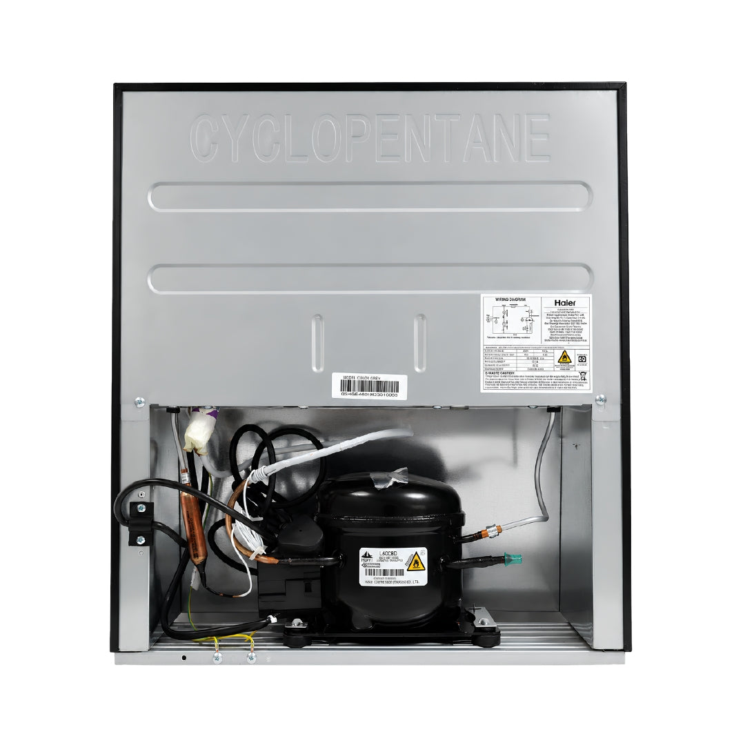 Haier HRD-752KSA Minibar Single Door Refrigerator 50L - Black_Back View