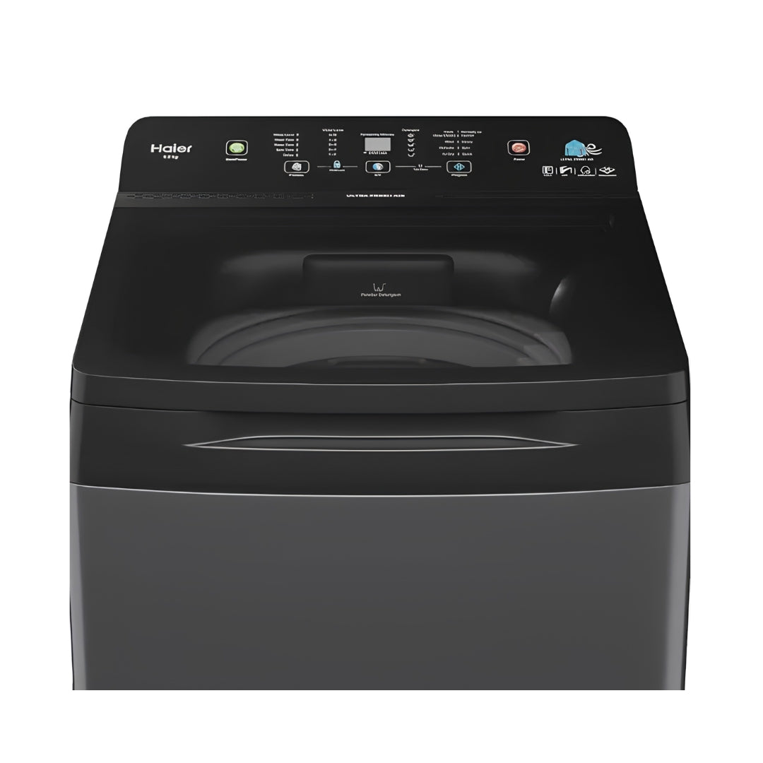 Haier HWM90-688S8 Fully Automatic Top Load Washing Machine 9 Kg - Black_Panel View