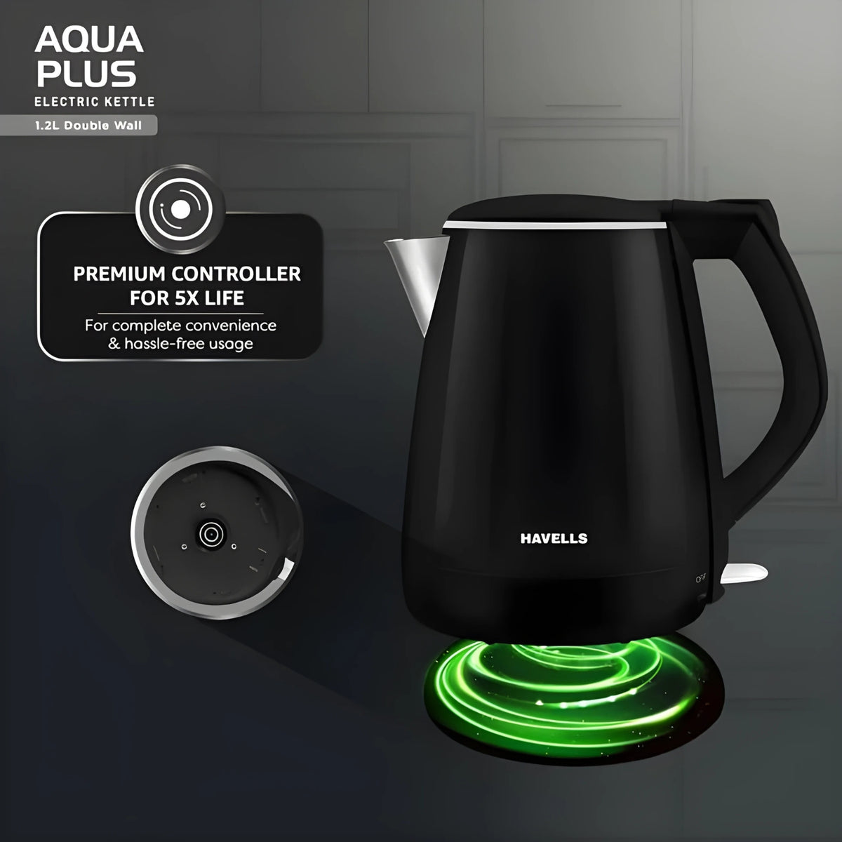 Havells 1250 W Aqua Plus GHBKTATK125 Electric Kettle 1.2 L – Black_6