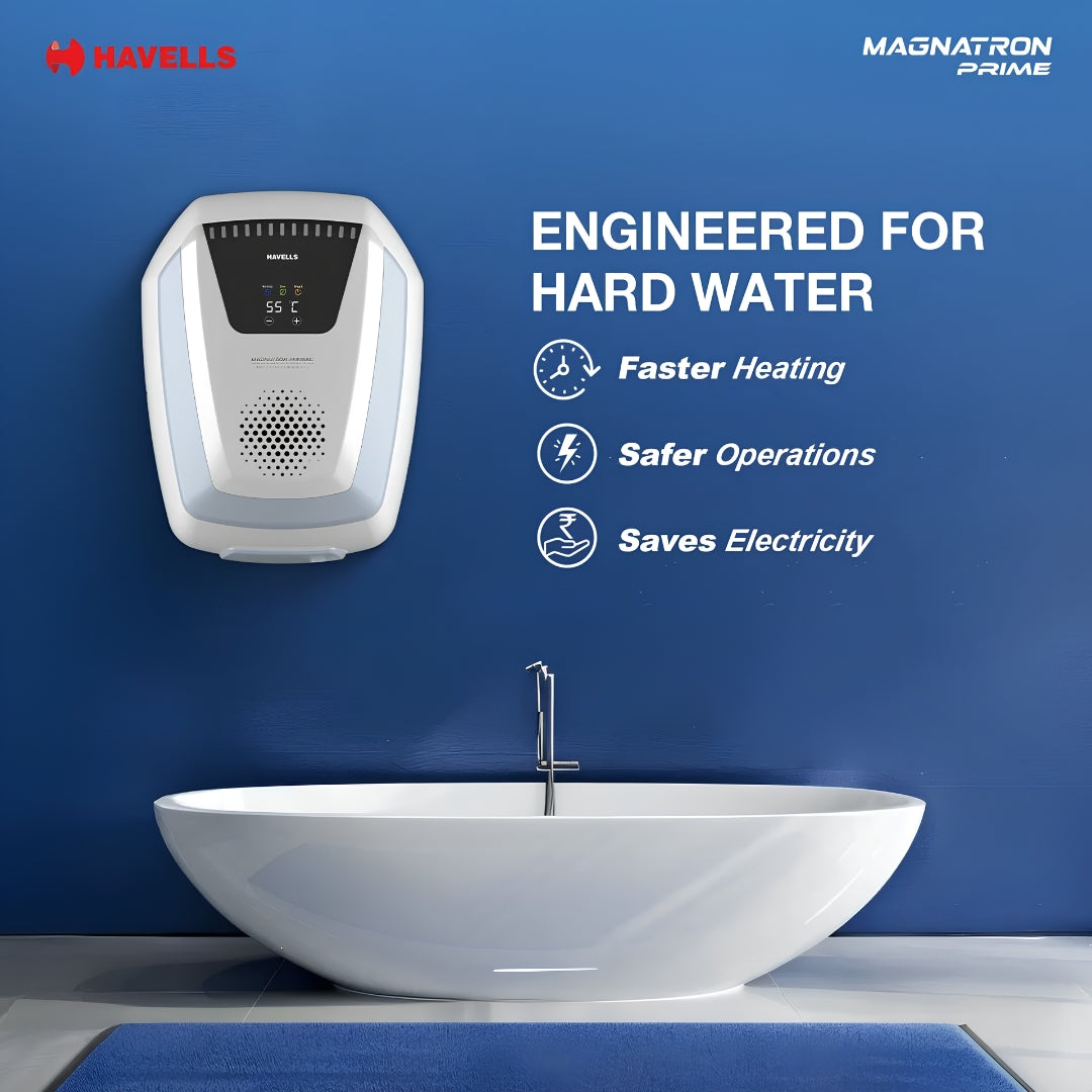 Havells Magnatron Prime Water Heater 15 L – White and Blue_7