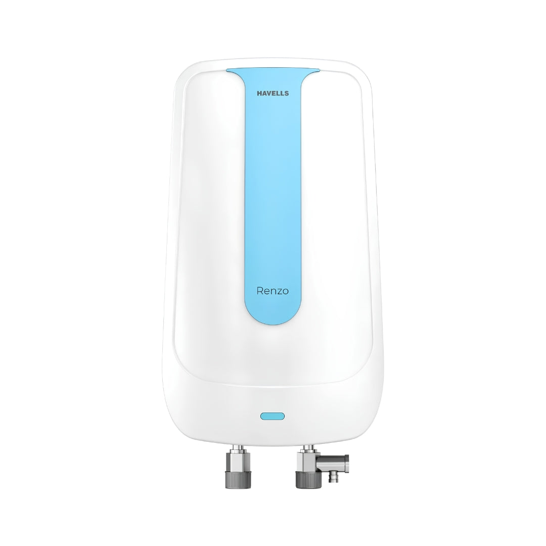 Havells Renzo Instant Water Heater 3 L - White and Blue_Front View