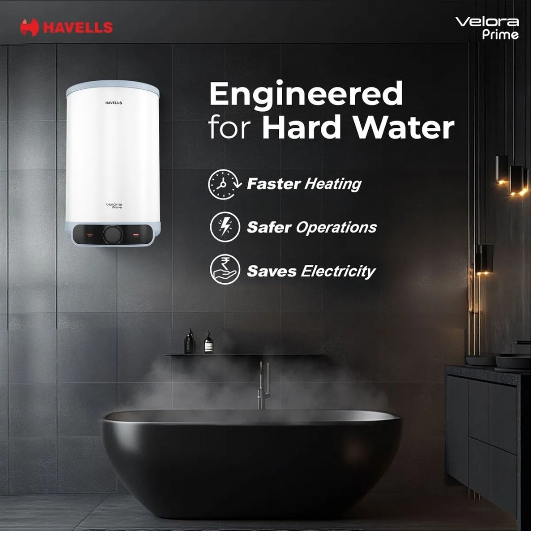 Havells Velora Prime Water Heater 10 L – White and Blue_4