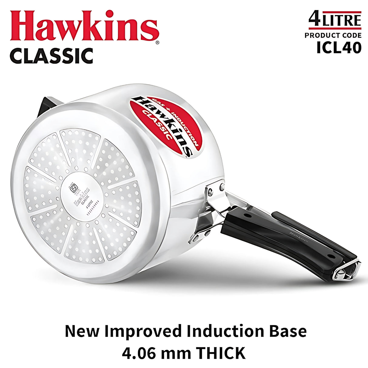 Hawkins Classic Aluminium Pressure Cooker (ICL40) 4 L_2