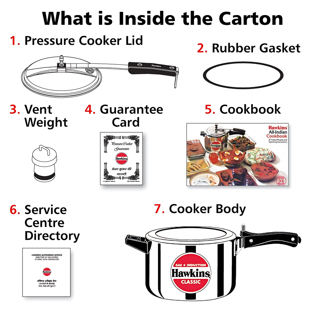 Hawkins Classic Aluminium Pressure Cooker (ICL50) 5 L_7