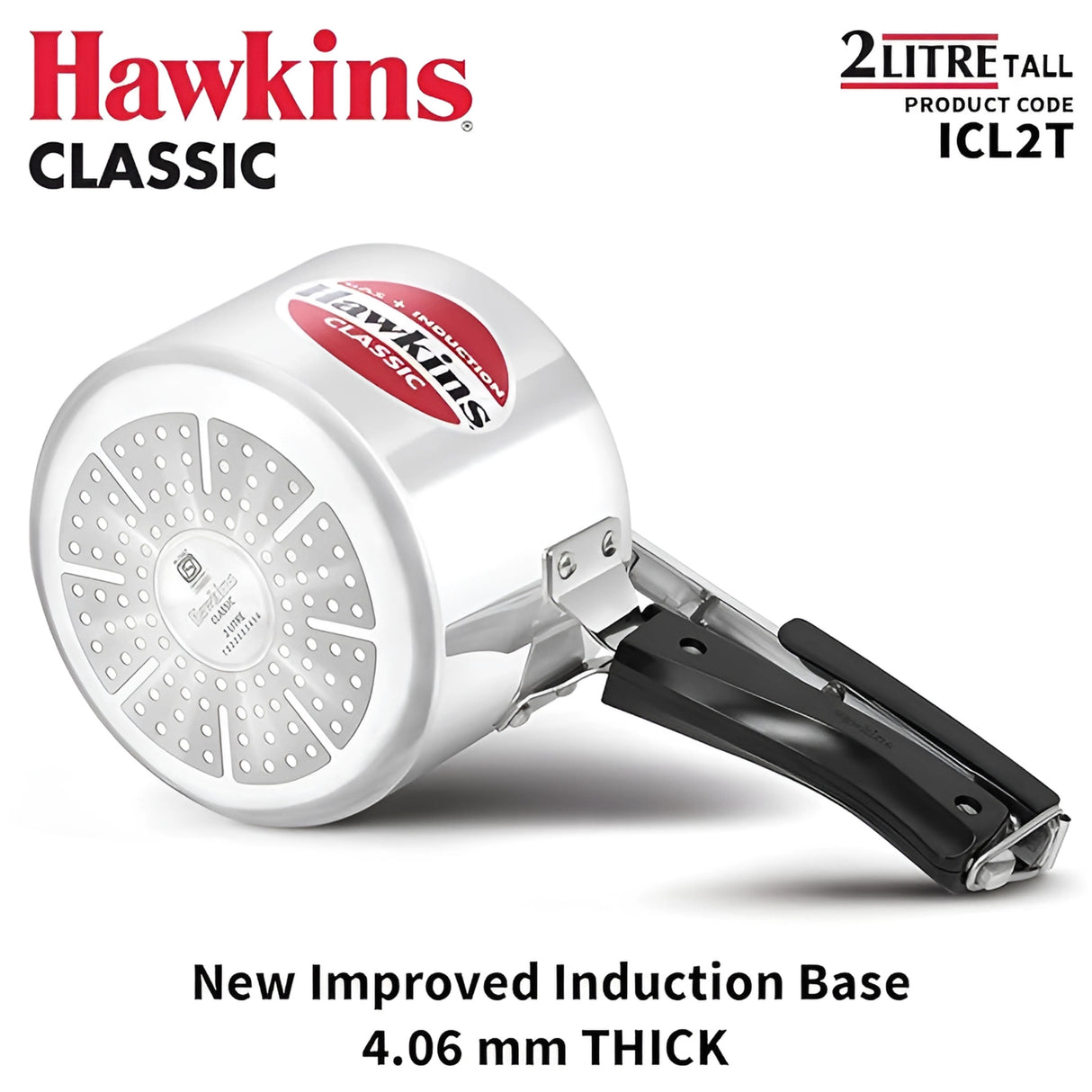 Hawkins Classic Tall Aluminium Pressure Cooker (ICL2T) 2 L_2