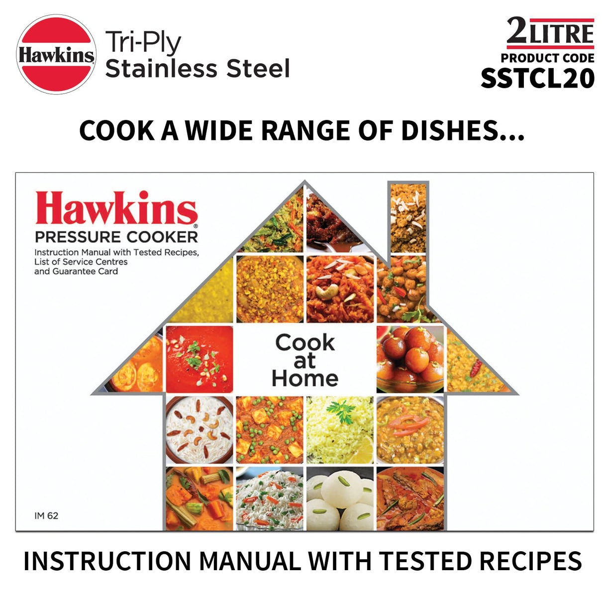 Hawkins Classic Triply Stainless Steel Pressure Cooker (SSTCL20) 2 L_10
