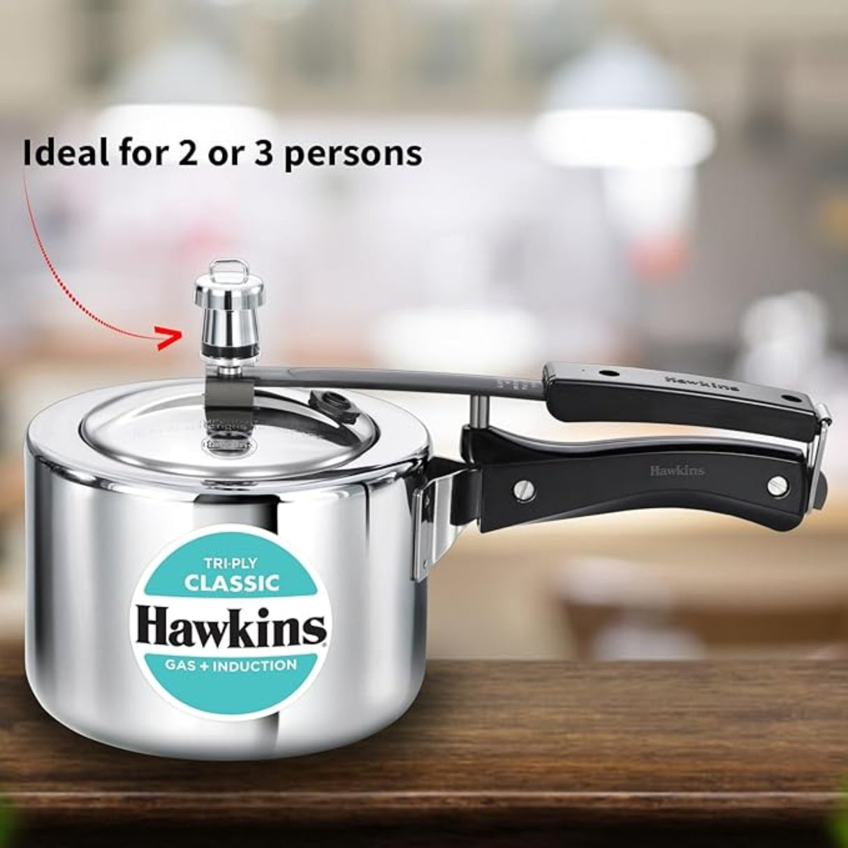 Hawkins Classic Triply Stainless Steel Pressure Cooker (SSTCL20) 2 L_2