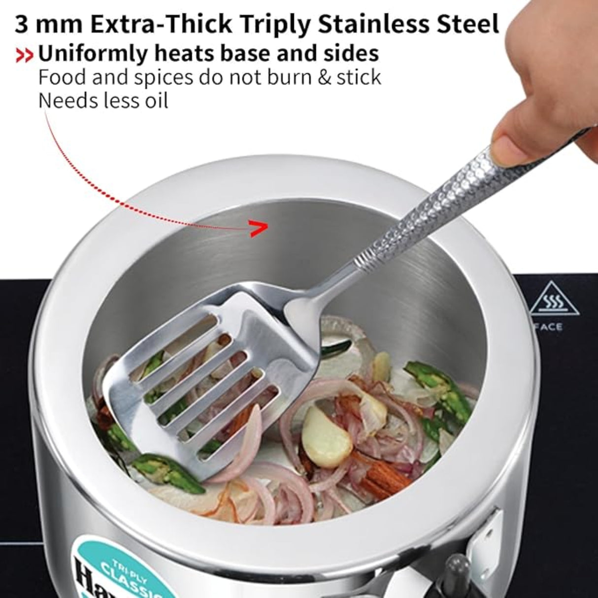Hawkins Classic Triply Stainless Steel Pressure Cooker (SSTCL20) 2 L_3