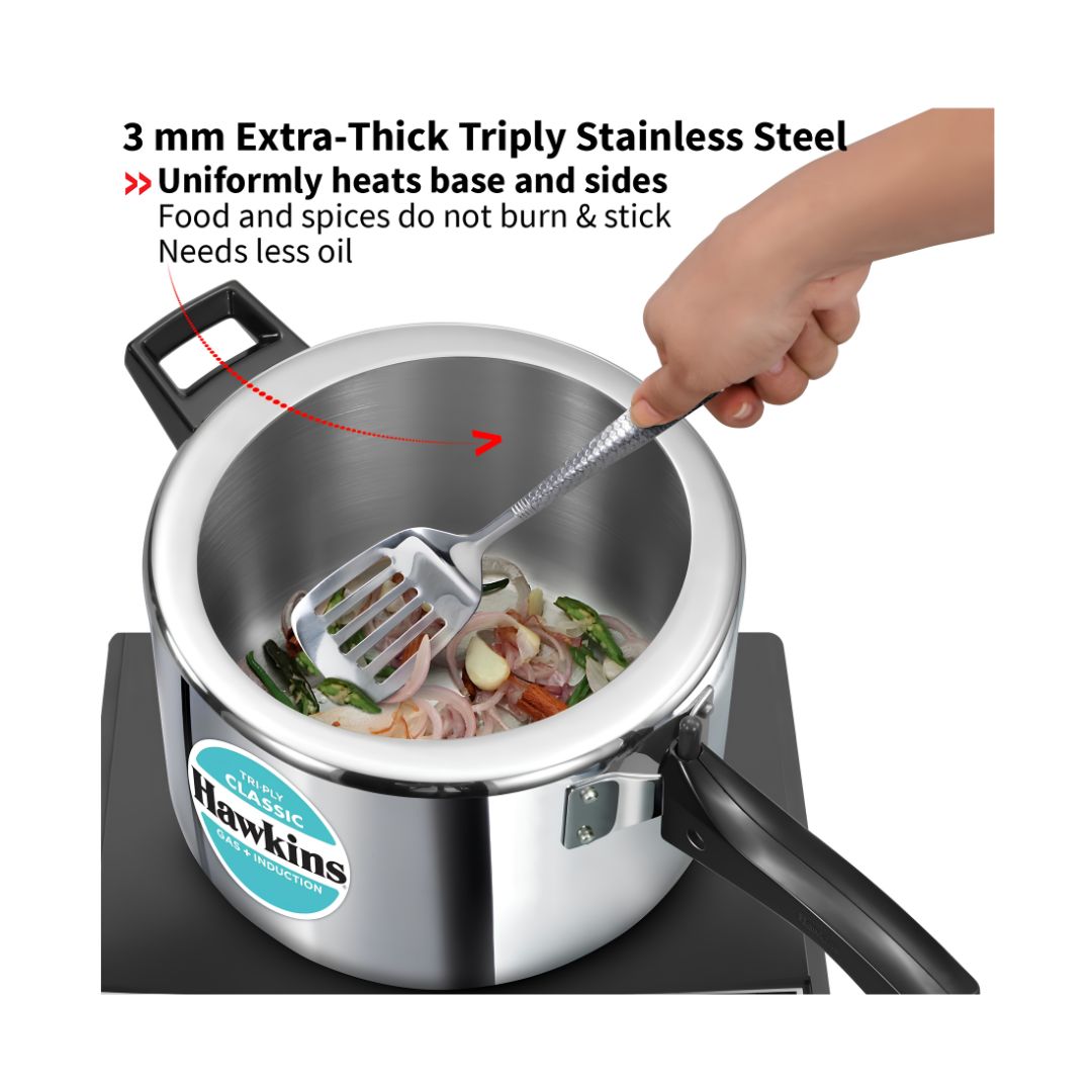Hawkins Classic Triply Stainless Steel Pressure Cooker (SSTCL50) 5 L_Features 2