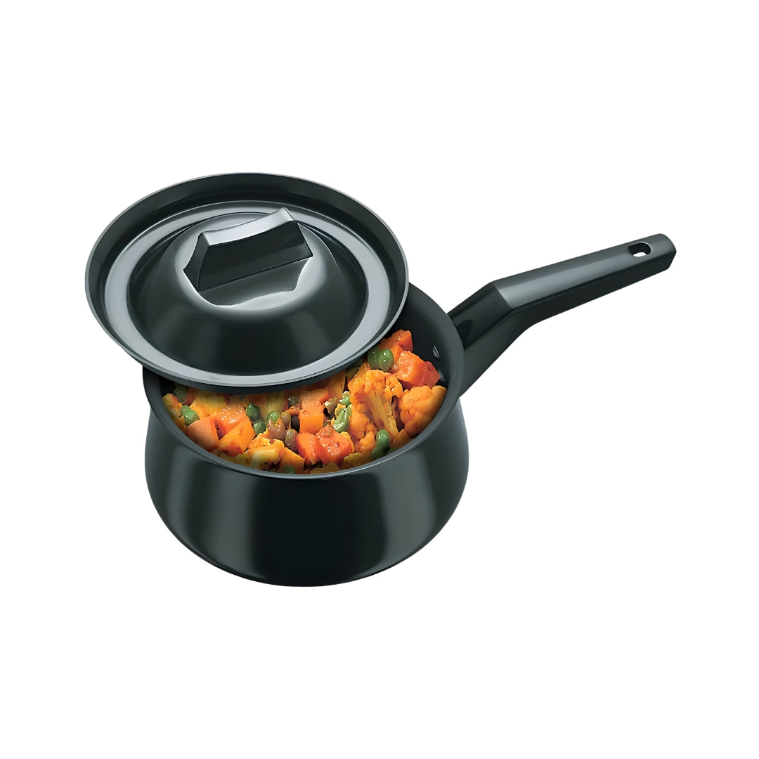 Hawkins Futura Hard Anodised Handi Sauce Pan with Lid (AH20) 2 L - Black_Front View