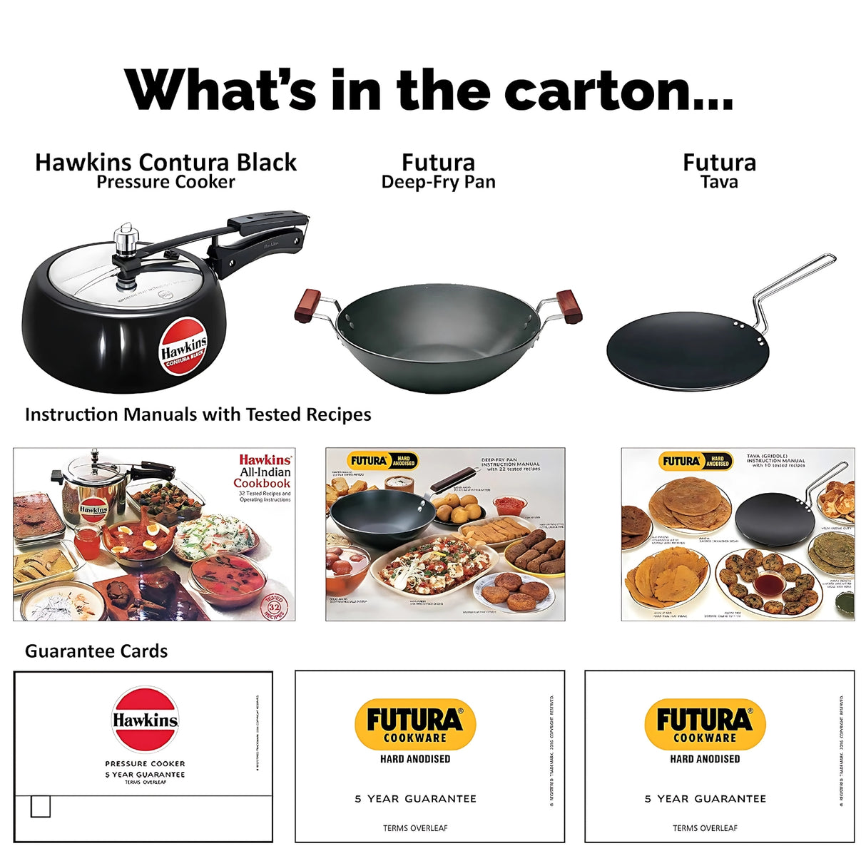 Hawkins Hard Anodised Triniti Kitchen (PCWSET1) Set 3 Piece - Black_7
