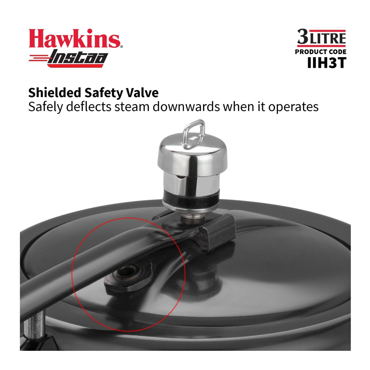 Hawkins Instaa Hard Anodised Tall Pressure Cooker (IIH3T3) L - Black_7