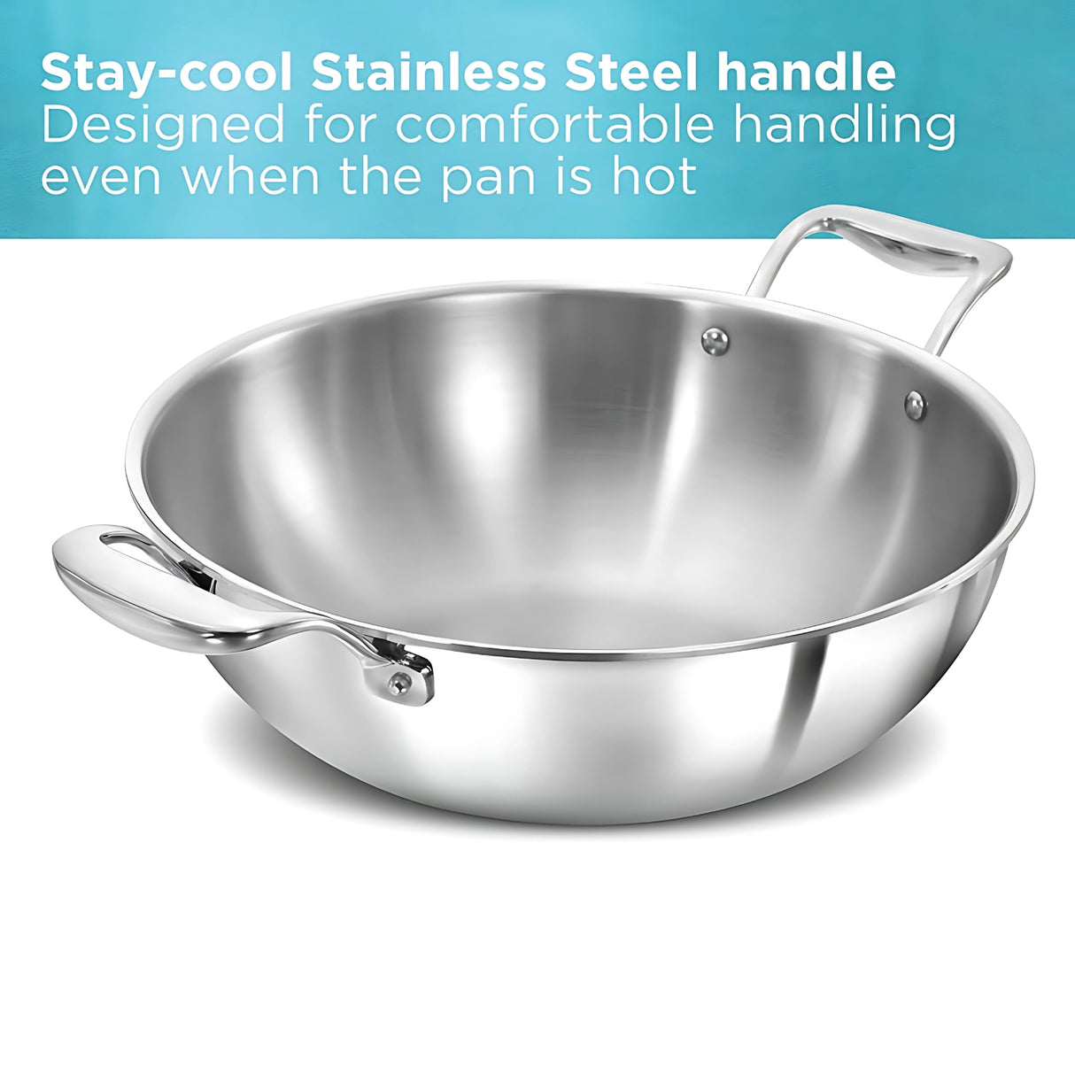 Hawkins Pro Tri-Ply Stainless Steel Deep Fry Pan with Lid (PSK50S) 5 L_2
