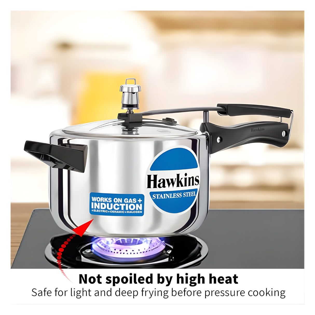 Hawkins Stainless Steel Pressure Cooker (HSS40) 4 L_4