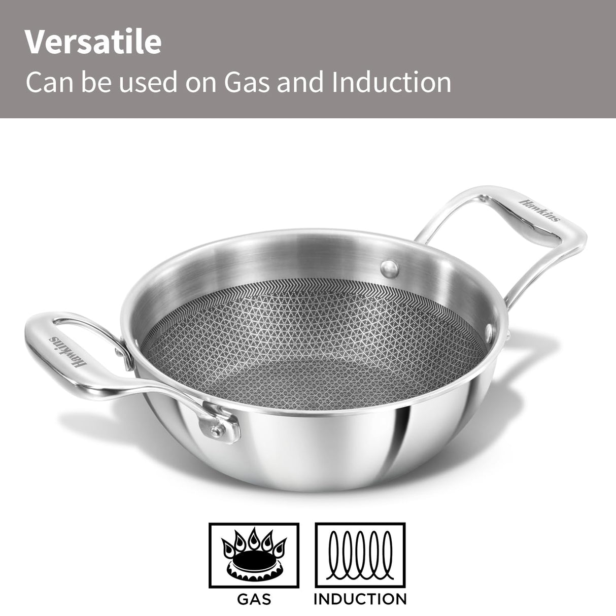 Hawkins Tri-Ply SS Deep Fry Pan with Glass Lid (PSNK15G) 1.5 L_7