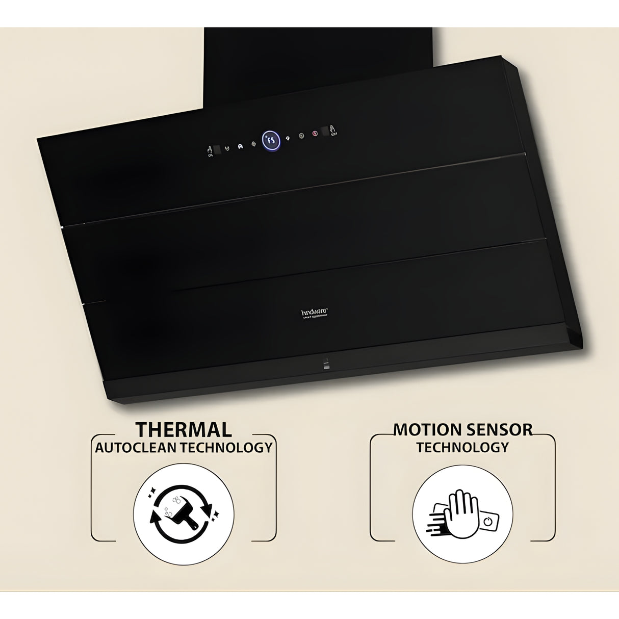 Hindware Carmela BLDC Autoclean 90 cm Wall-Mounted Kitchen Chimney – Black_4